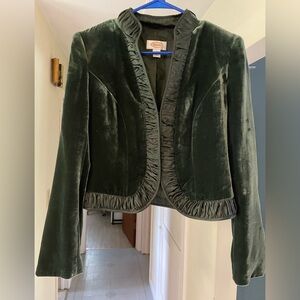 Talbots vintage Dark Green Velvet Women's Blazer